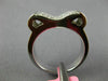 ESTATE WIDE 1.02CT DIAMOND 18KT WHITE GOLD 3D PRINCESS INVISIBLE BOW FUN RING