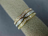 ESTATE WIDE .67CT DIAMOND 18KT WHITE YELLOW ROSE GOLD STACKABLE ANNIVERSARY RING