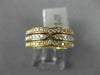 ESTATE WIDE .67CT DIAMOND 18KT WHITE YELLOW ROSE GOLD STACKABLE ANNIVERSARY RING