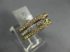 ESTATE WIDE .67CT DIAMOND 18KT WHITE YELLOW ROSE GOLD STACKABLE ANNIVERSARY RING