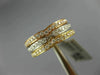 ESTATE WIDE .67CT DIAMOND 18KT WHITE YELLOW ROSE GOLD STACKABLE ANNIVERSARY RING