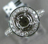 ESTATE WIDE .46CT ROUND DIAMOND 14KT WHITE GOLD 3D SEMI MOUNT ENGAGEMENT RING