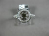 ESTATE WIDE .46CT ROUND DIAMOND 14KT WHITE GOLD 3D SEMI MOUNT ENGAGEMENT RING