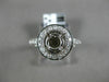 ESTATE WIDE .46CT ROUND DIAMOND 14KT WHITE GOLD 3D SEMI MOUNT ENGAGEMENT RING