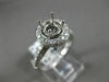 ESTATE WIDE .46CT ROUND DIAMOND 14KT WHITE GOLD 3D SEMI MOUNT ENGAGEMENT RING
