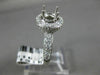 ESTATE WIDE .46CT ROUND DIAMOND 14KT WHITE GOLD 3D SEMI MOUNT ENGAGEMENT RING