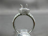 ESTATE WIDE .46CT ROUND DIAMOND 14KT WHITE GOLD 3D SEMI MOUNT ENGAGEMENT RING