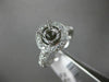 ESTATE WIDE .46CT ROUND DIAMOND 14KT WHITE GOLD 3D SEMI MOUNT ENGAGEMENT RING