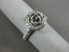 ESTATE WIDE .46CT ROUND DIAMOND 14KT WHITE GOLD 3D SEMI MOUNT ENGAGEMENT RING