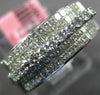 WIDE 1.15CT DIAMOND 18KT WHITE GOLD ROUND & PRINCESS MULTI ROW ANNIVERSARY RING