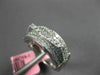WIDE 1.15CT DIAMOND 18KT WHITE GOLD ROUND & PRINCESS MULTI ROW ANNIVERSARY RING