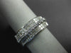 WIDE 1.15CT DIAMOND 18KT WHITE GOLD ROUND & PRINCESS MULTI ROW ANNIVERSARY RING