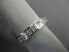 ESTATE .47CT DIAMOND 18K WHITE GOLD PRINCESS & BAGUETTE CHANNEL ANNIVERSARY RING