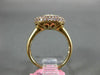 ESTATE WIDE .86CT PINK & FANCY YELLOW DIAMOND 18K ROSE GOLD SQUARE CLUSTER RING