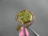 ESTATE WIDE .86CT PINK & FANCY YELLOW DIAMOND 18K ROSE GOLD SQUARE CLUSTER RING