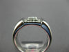 WIDE .35CT DIAMOND 18KT WHITE GOLD ROUND & PRINCESS SQUARE BEZEL ENGAGEMENT RING