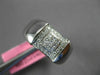 WIDE .35CT DIAMOND 18KT WHITE GOLD ROUND & PRINCESS SQUARE BEZEL ENGAGEMENT RING