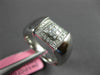 WIDE .35CT DIAMOND 18KT WHITE GOLD ROUND & PRINCESS SQUARE BEZEL ENGAGEMENT RING