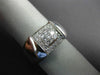 WIDE .35CT DIAMOND 18KT WHITE GOLD ROUND & PRINCESS SQUARE BEZEL ENGAGEMENT RING
