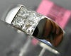 ESTATE .31CT DIAMOND 18KT WHITE GOLD CLASSIC 4 STONE INVISIBLE SQUARE MENS RING