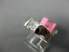 ESTATE .31CT DIAMOND 18KT WHITE GOLD CLASSIC 4 STONE INVISIBLE SQUARE MENS RING