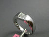 ESTATE .31CT DIAMOND 18KT WHITE GOLD CLASSIC 4 STONE INVISIBLE SQUARE MENS RING