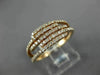 ESTATE WIDE .53CT ROUND CUT DIAMOND 14K ROSE GOLD MULTI ROW CRISS CROSS FUN RING