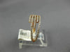 ESTATE WIDE .53CT ROUND CUT DIAMOND 14K ROSE GOLD MULTI ROW CRISS CROSS FUN RING