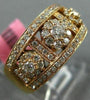 ESTATE WIDE .75CT DIAMOND 18KT ROSE GOLD 3D FLOWER FILIGREE ANNIVERSARY RING