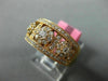 ESTATE WIDE .75CT DIAMOND 18KT ROSE GOLD 3D FLOWER FILIGREE ANNIVERSARY RING