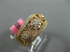 ESTATE WIDE .75CT DIAMOND 18KT ROSE GOLD 3D FLOWER FILIGREE ANNIVERSARY RING