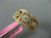 ESTATE WIDE .75CT DIAMOND 18KT ROSE GOLD 3D FLOWER FILIGREE ANNIVERSARY RING