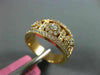 ESTATE WIDE .75CT DIAMOND 18KT ROSE GOLD 3D FLOWER FILIGREE ANNIVERSARY RING