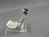 ESTATE WIDE .96CT DIAMOND & AAA SAPPHIRE 14K WHITE GOLD PAST PRESENT FUTURE RING