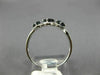 ESTATE WIDE .96CT DIAMOND & AAA SAPPHIRE 14K WHITE GOLD PAST PRESENT FUTURE RING