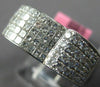 LARGE 1.30CT DIAMOND 18KT WHITE GOLD ROUND & PRINCESS MULTI ROW ANNIVERSARY RING