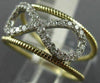 ESTATE WIDE .30CT ROUND DIAMOND 14KT YELLOW GOLD 3D CLASSIC INFINITY LOVE RING