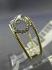 ESTATE WIDE .30CT ROUND DIAMOND 14KT YELLOW GOLD 3D CLASSIC INFINITY LOVE RING