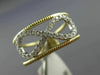ESTATE WIDE .30CT ROUND DIAMOND 14KT YELLOW GOLD 3D CLASSIC INFINITY LOVE RING