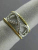 ESTATE WIDE .30CT ROUND DIAMOND 14KT YELLOW GOLD 3D CLASSIC INFINITY LOVE RING