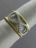 ESTATE WIDE .30CT ROUND DIAMOND 14KT YELLOW GOLD 3D CLASSIC INFINITY LOVE RING