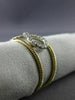 ESTATE WIDE .30CT ROUND DIAMOND 14KT YELLOW GOLD 3D CLASSIC INFINITY LOVE RING