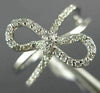 ESTATE WIDE .27CT ROUND DIAMOND 18K WHITE GOLD 3D CLASSIC BOW INFINITY FUN RING