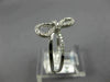 ESTATE WIDE .27CT ROUND DIAMOND 18K WHITE GOLD 3D CLASSIC BOW INFINITY FUN RING