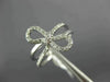 ESTATE WIDE .27CT ROUND DIAMOND 18K WHITE GOLD 3D CLASSIC BOW INFINITY FUN RING
