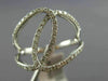 ESTATE WIDE .42CT ROUND CUT DIAMOND 14KT WHITE GOLD 3D CLASSIC LOVE KNOT RING