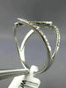 ESTATE WIDE .42CT ROUND CUT DIAMOND 14KT WHITE GOLD 3D CLASSIC LOVE KNOT RING