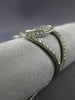 ESTATE WIDE .42CT ROUND CUT DIAMOND 14KT WHITE GOLD 3D CLASSIC LOVE KNOT RING