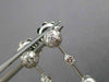 ANTIQUE .76CT DIAMOND 18KT WHITE GOLD CIRCULAR FLOATING HANGING EARRINGS #12009