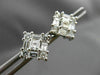 ESTATE LARGE 1.50CT MULTI SHAPE DIAMOND 14KT WHITE GOLD 3D STUD EARRINGS #24465